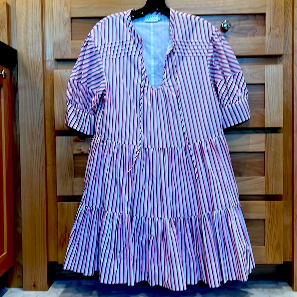 Tanya Taylor Medium ruffle dress with tie - worn once, like new!